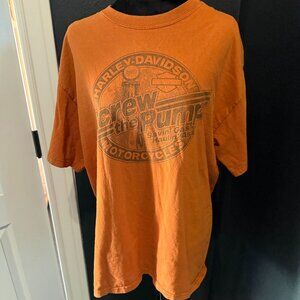 Harley Davidson Orange T-Shirt Size Large